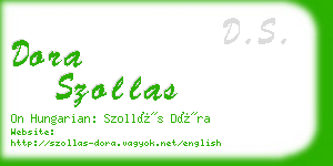 dora szollas business card